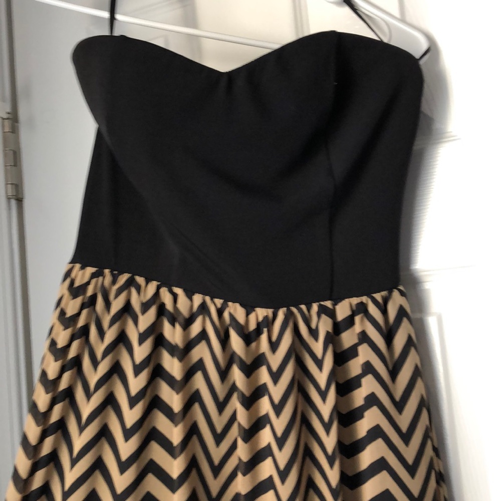 Black and Tan maxi dress